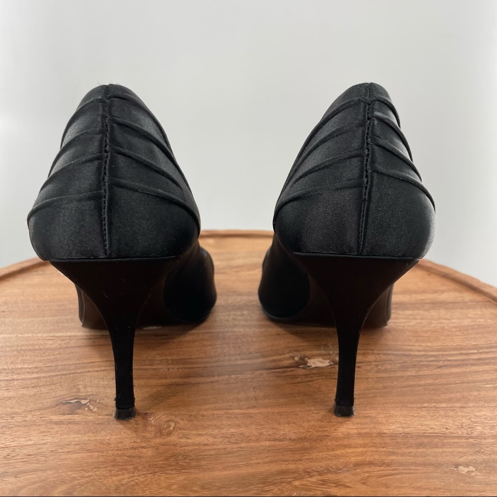 BCBGirls Peep Toe Heels black Size 8.5 - Picture 5 of 13